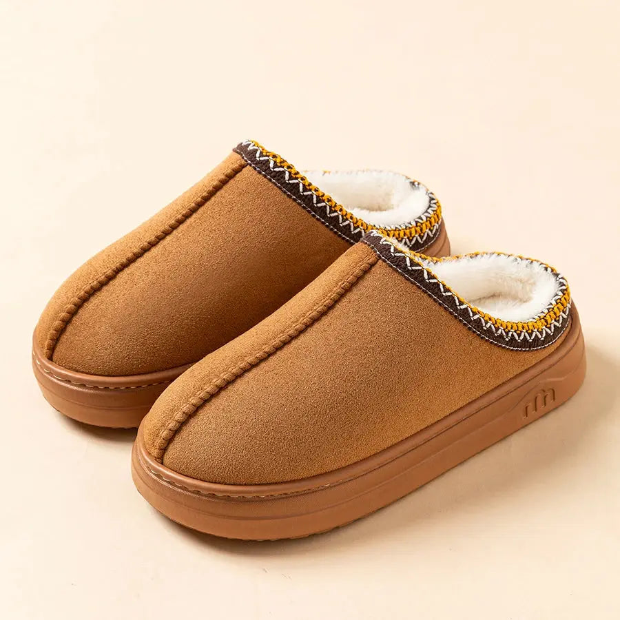 Unisex Fuzzy House Slippers with Anti-Slip Sole
