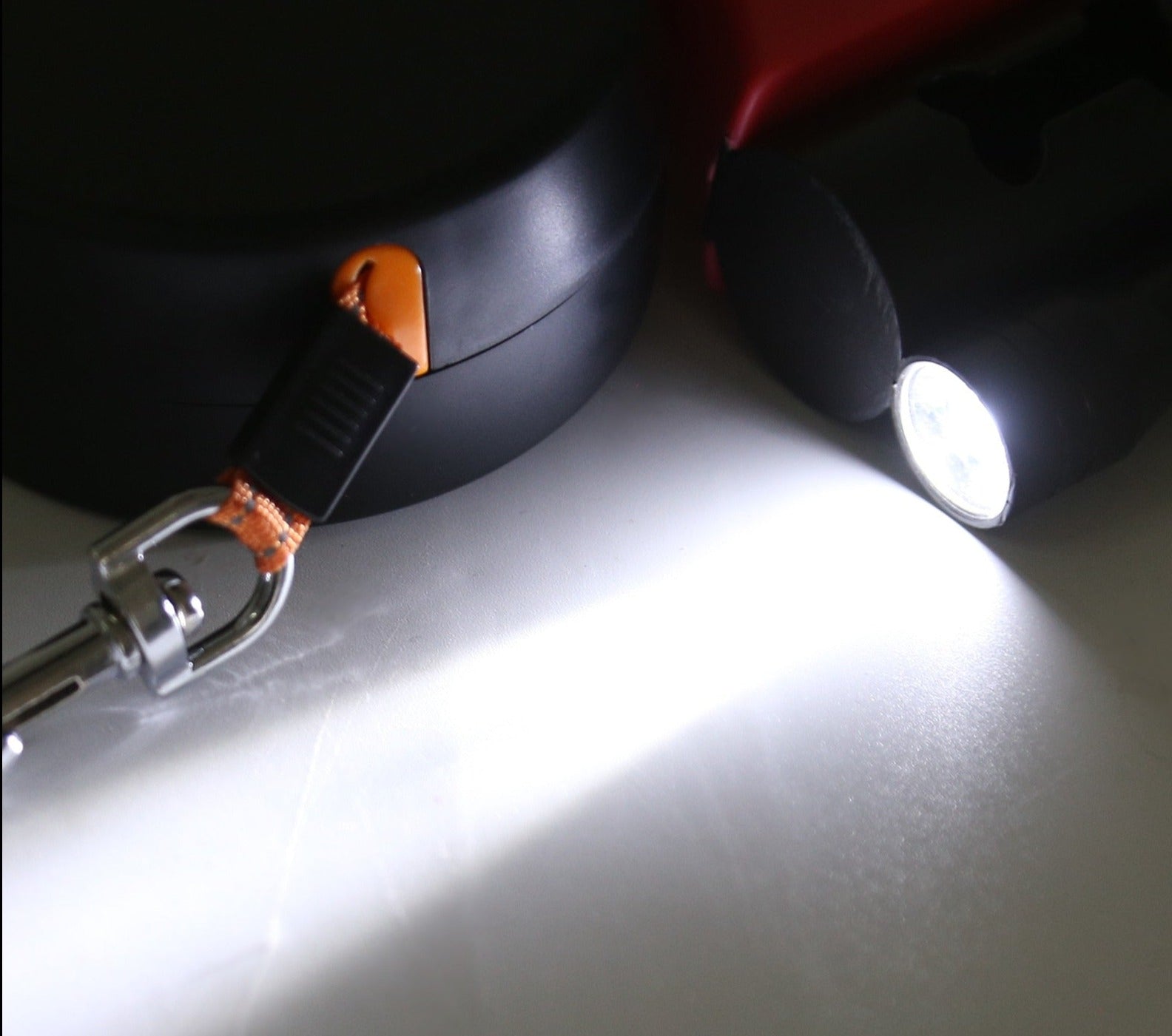 Duolead Laisse Double Rétractable avec Lumière