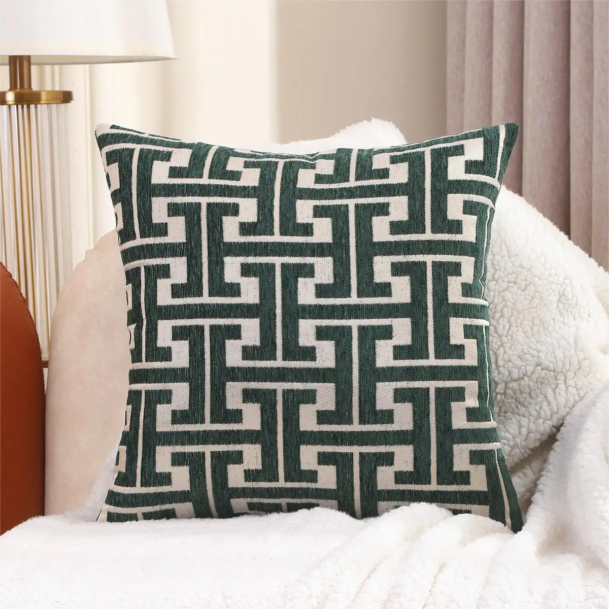 Serenite Stripe - Housse de Coussin Rayée en Coton