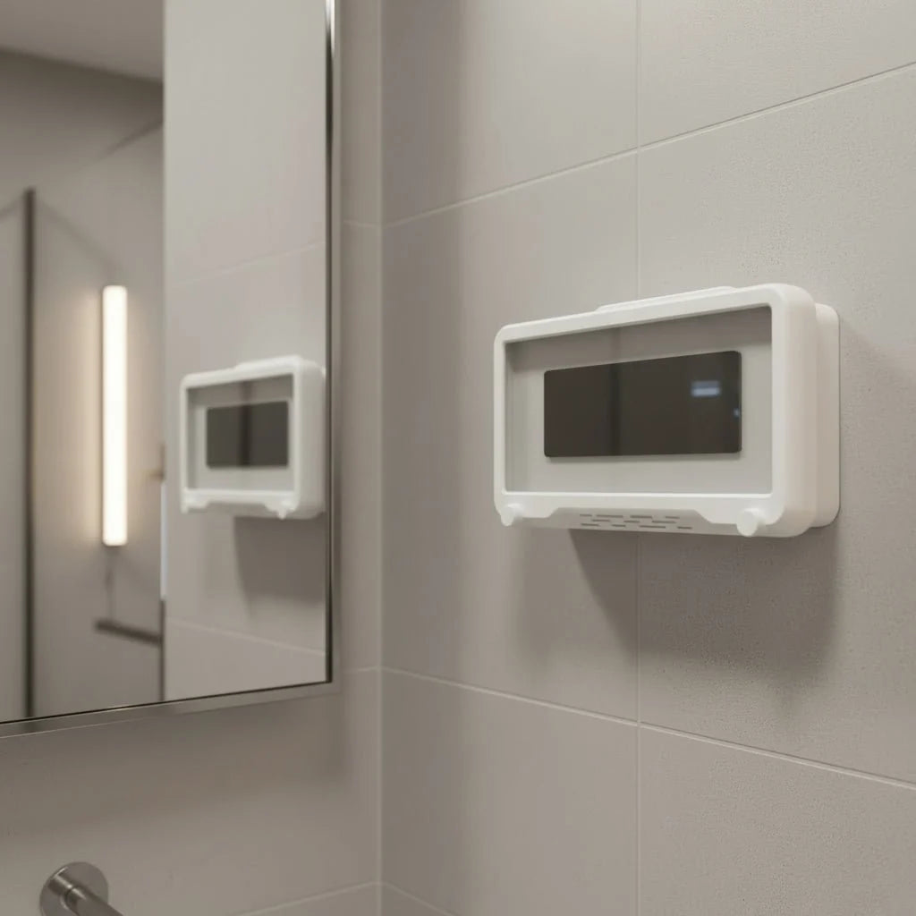 Support Smartphone Étanche avec Rotation pour Salle de Bains