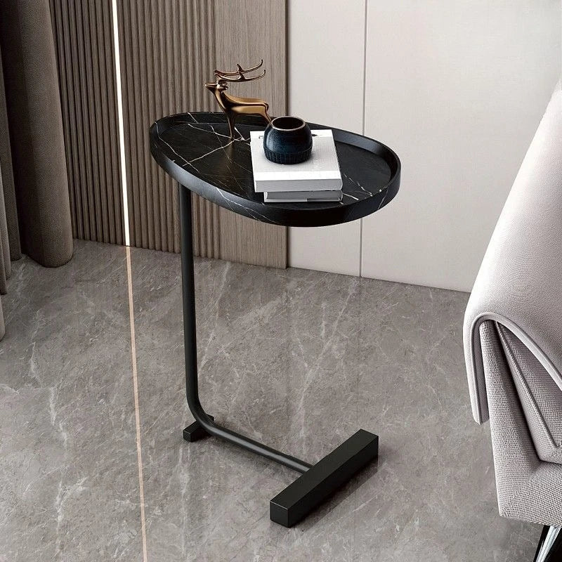 Table d'Appoint Mobile en Forme de C