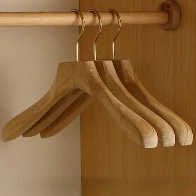 Cintres larges en bois, lot de 3