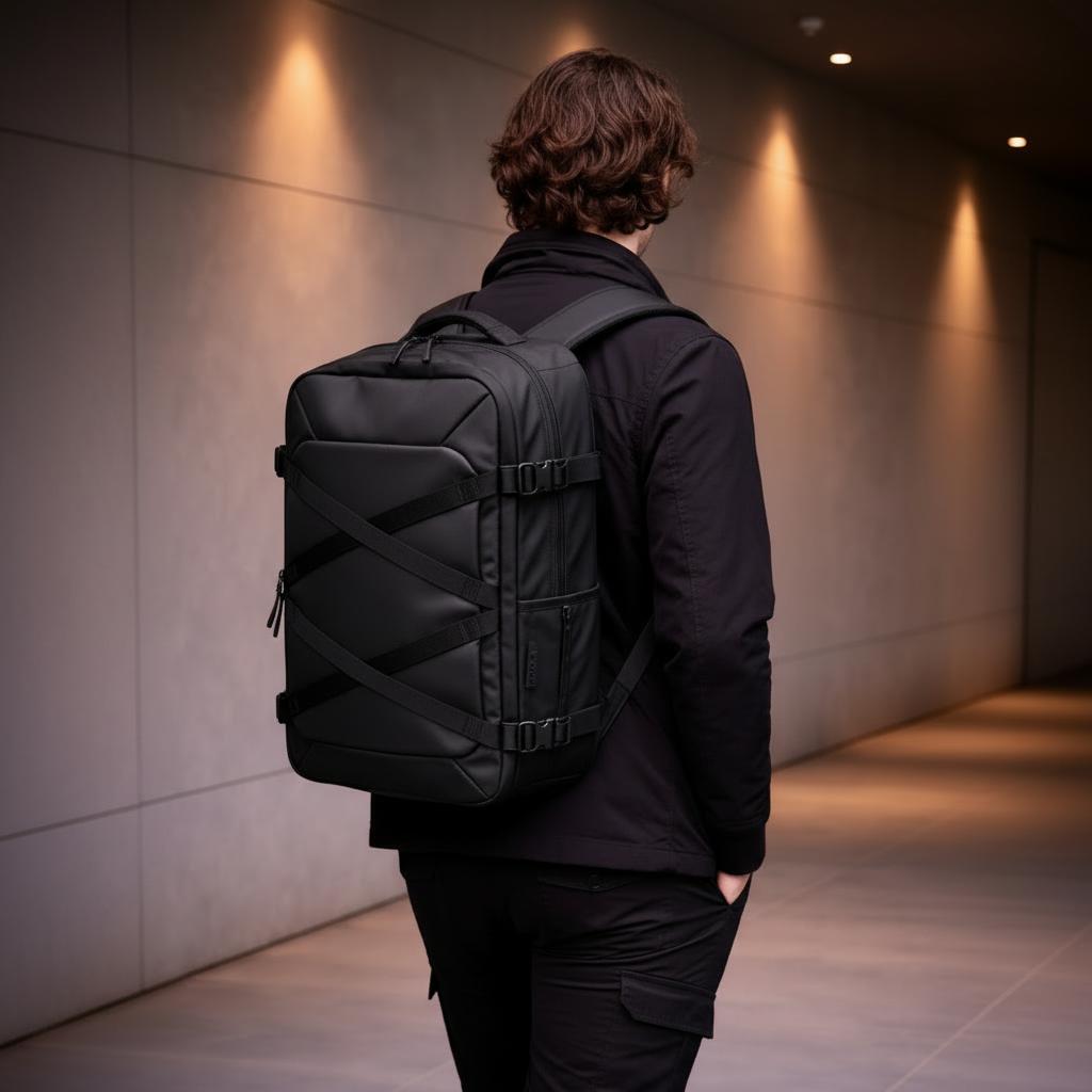 Sac à Dos Cabine Minimaliste en Tissu Oxford Imperméable | Design Élégant et Pratique pour un Voyage Optimal 2
