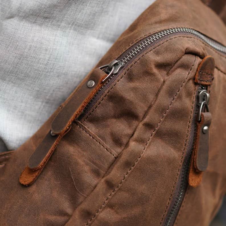 Sac à Dos Femme en Toile Cirée RUGVANA | Élégance Imperméable pour un Style Actif et Organisé 7