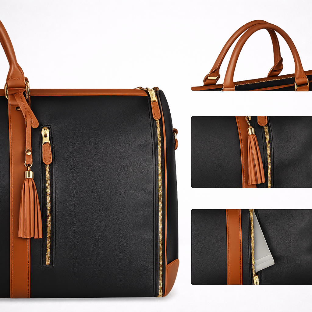 Sac de Voyage Pliable en Tissu Résistant | Élégance Minimaliste pour Protéger Vos Tenues 1