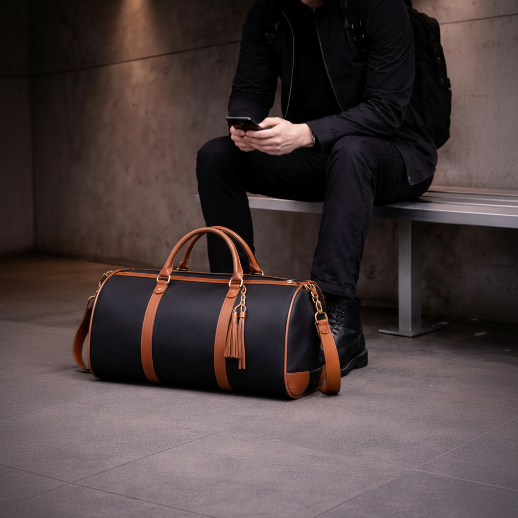Sac de Voyage Pliable en Tissu Résistant | Élégance Minimaliste pour Protéger Vos Tenues 2