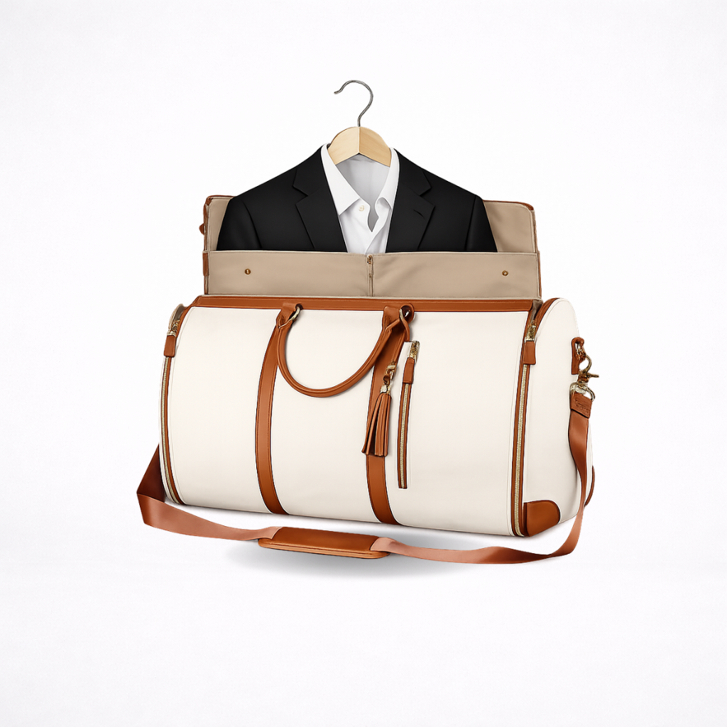 Sac de Voyage Pliable en Tissu Résistant | Élégance Minimaliste pour Protéger Vos Tenues 7