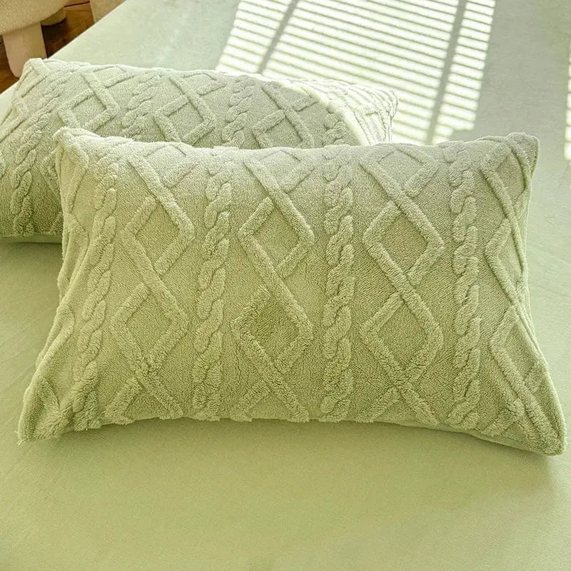 Textured Velvet-Feel Pillowcase Set of 2
