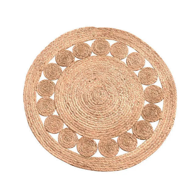 GreenWeave - Tapis Rond en Fibres Végétales