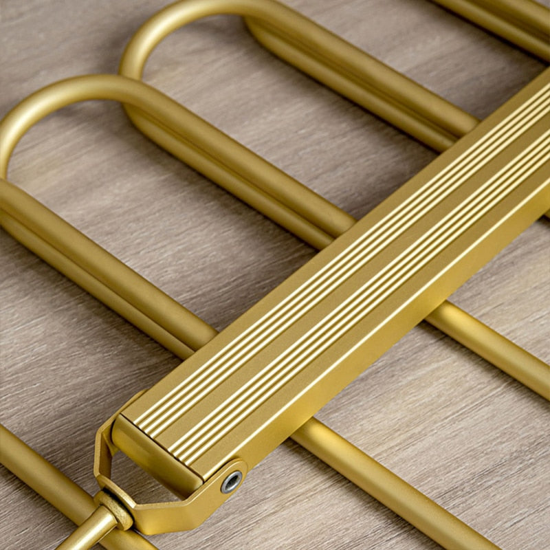 Cintre à pantalons en aluminium, 6 niveaux pivotants