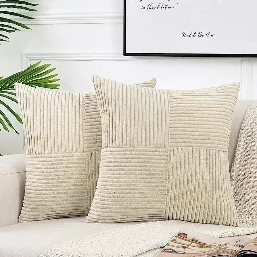 Quintessence - Lot de 2 Housses de Coussin Coton