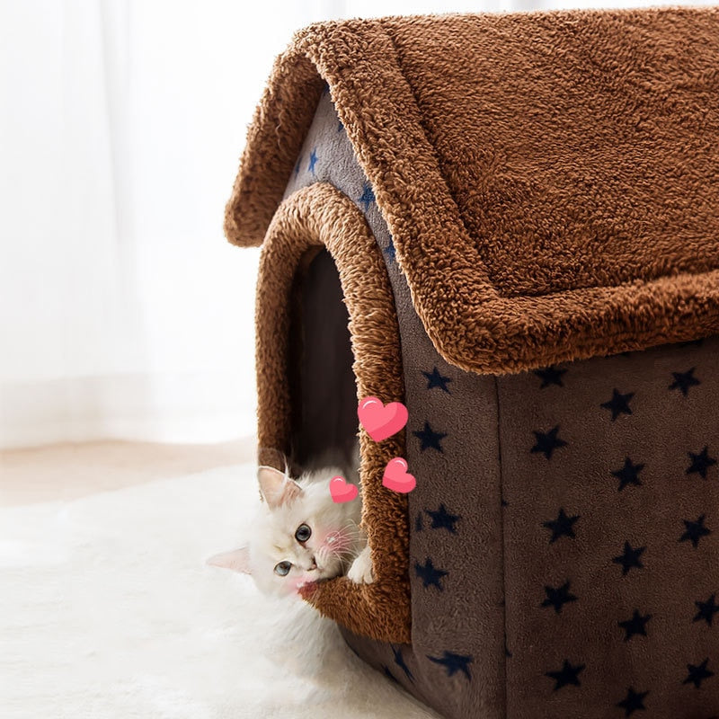 FluffyHaven - Maisonnette Douillette pour Animaux