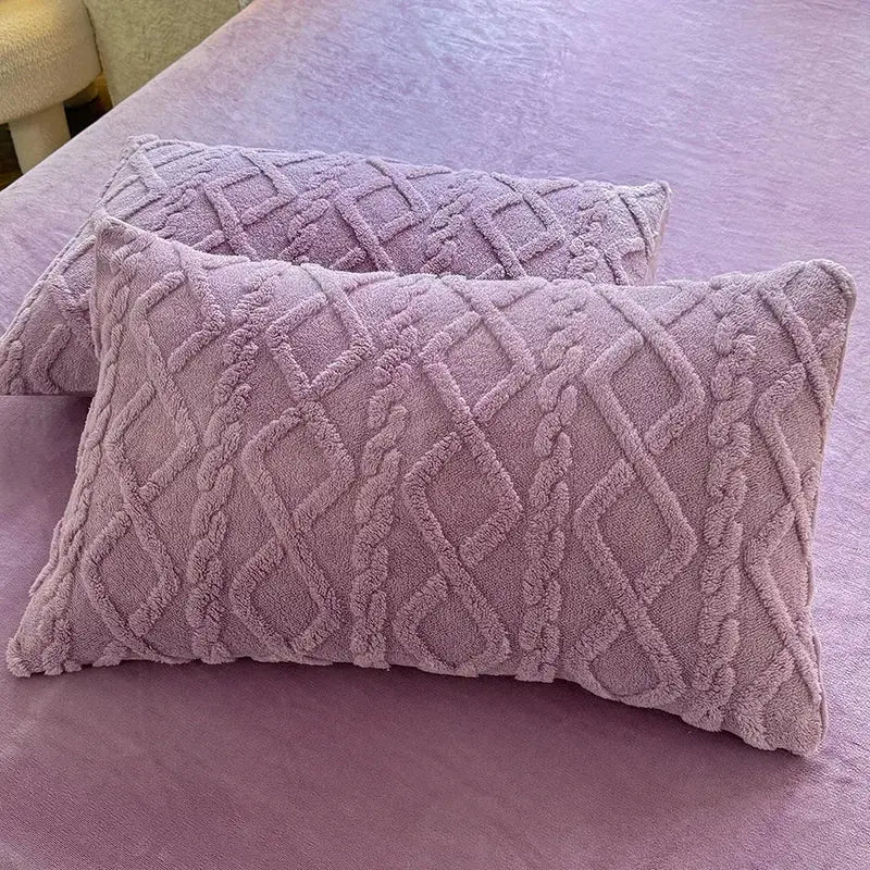 Textured Velvet-Feel Pillowcase Set of 2