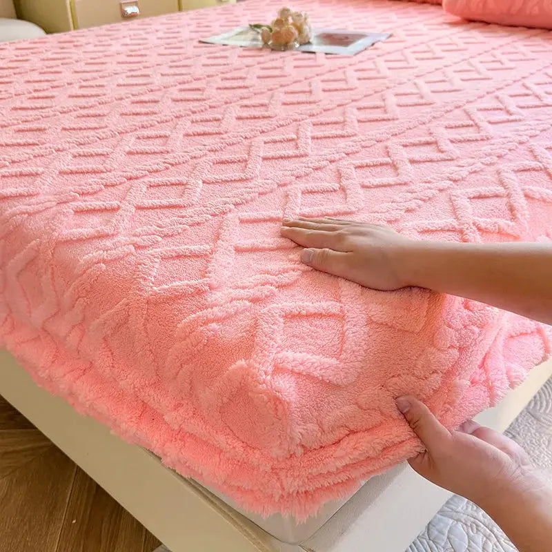Ultra-Soft Ribbed Fitted Sheet, Fleece Feel
