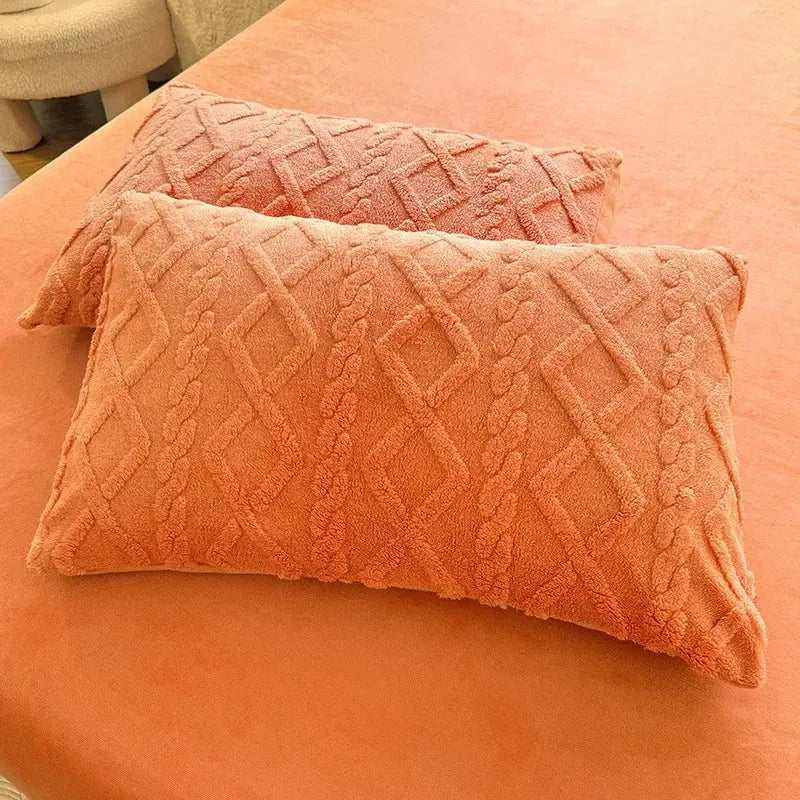 Textured Velvet-Feel Pillowcase Set of 2