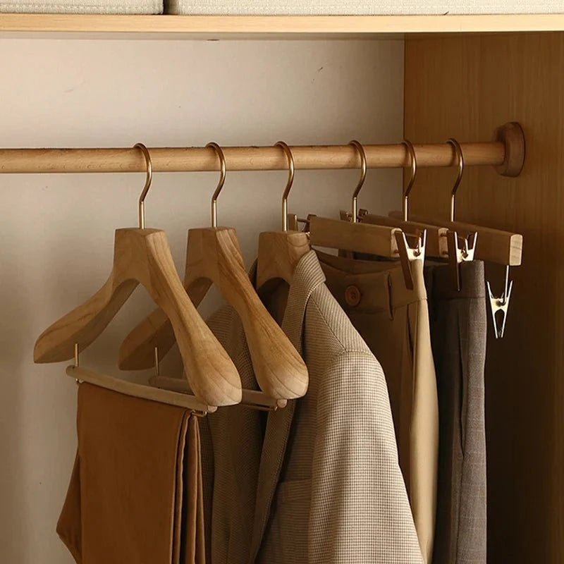 Cintres larges en bois, lot de 3