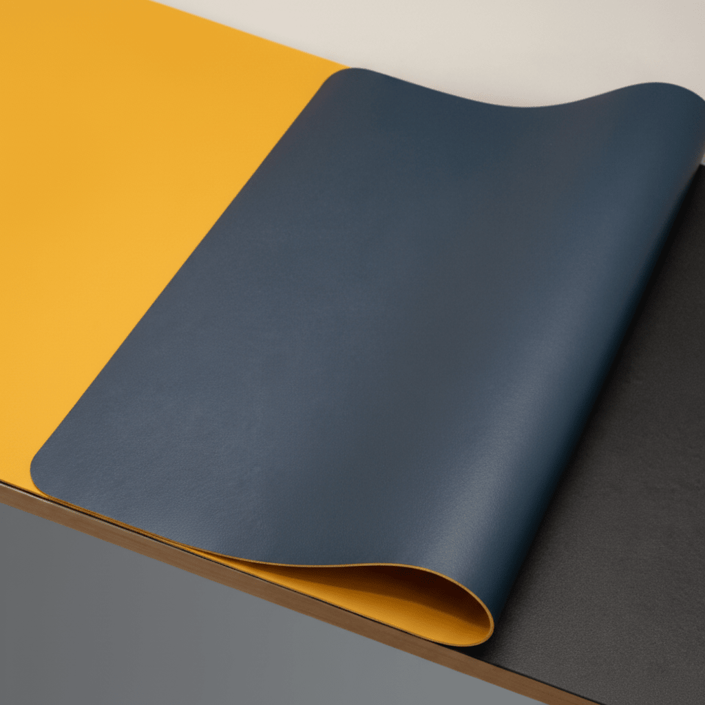 PU Leather Desk Mat with Non-Slip Backing