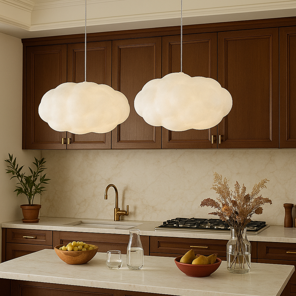 Sculptural PVC Pendant Light - Adjustable White Design 2