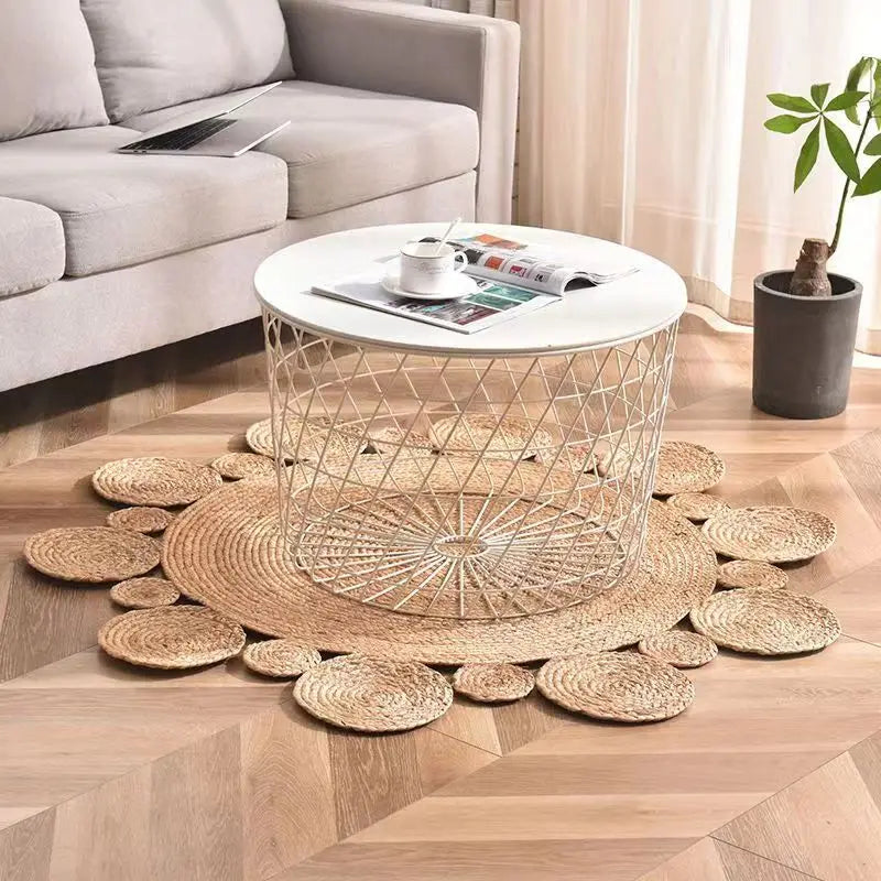 GreenWeave - Tapis Rond en Fibres Végétales