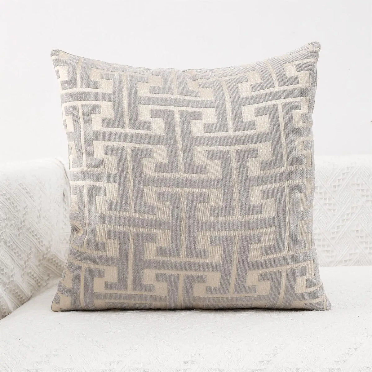Serenite Stripe - Housse de Coussin Rayée en Coton