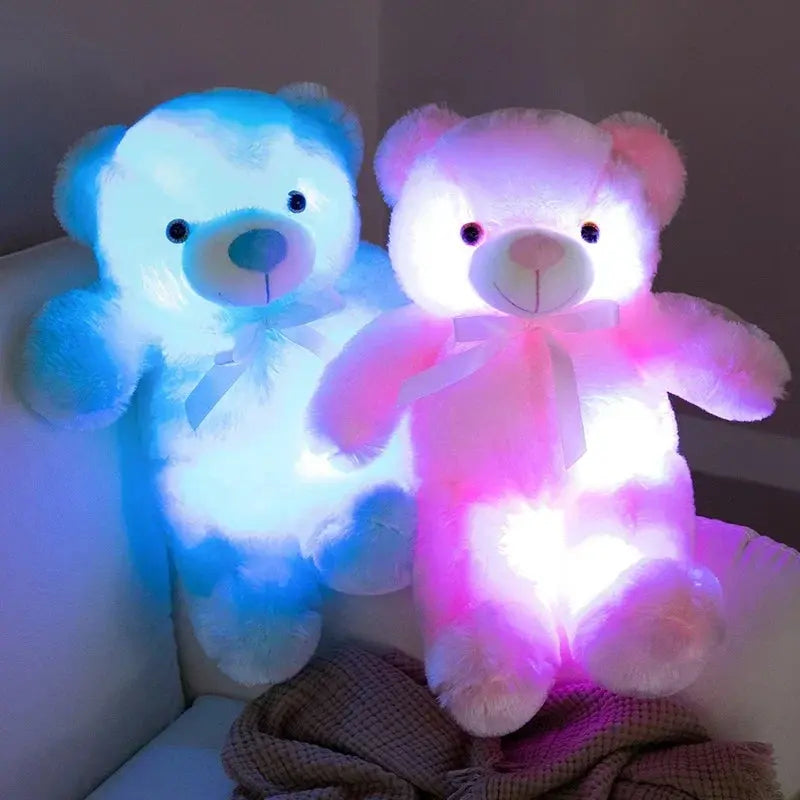 LED Light-Up Teddy Bear Plush, Colour Changing