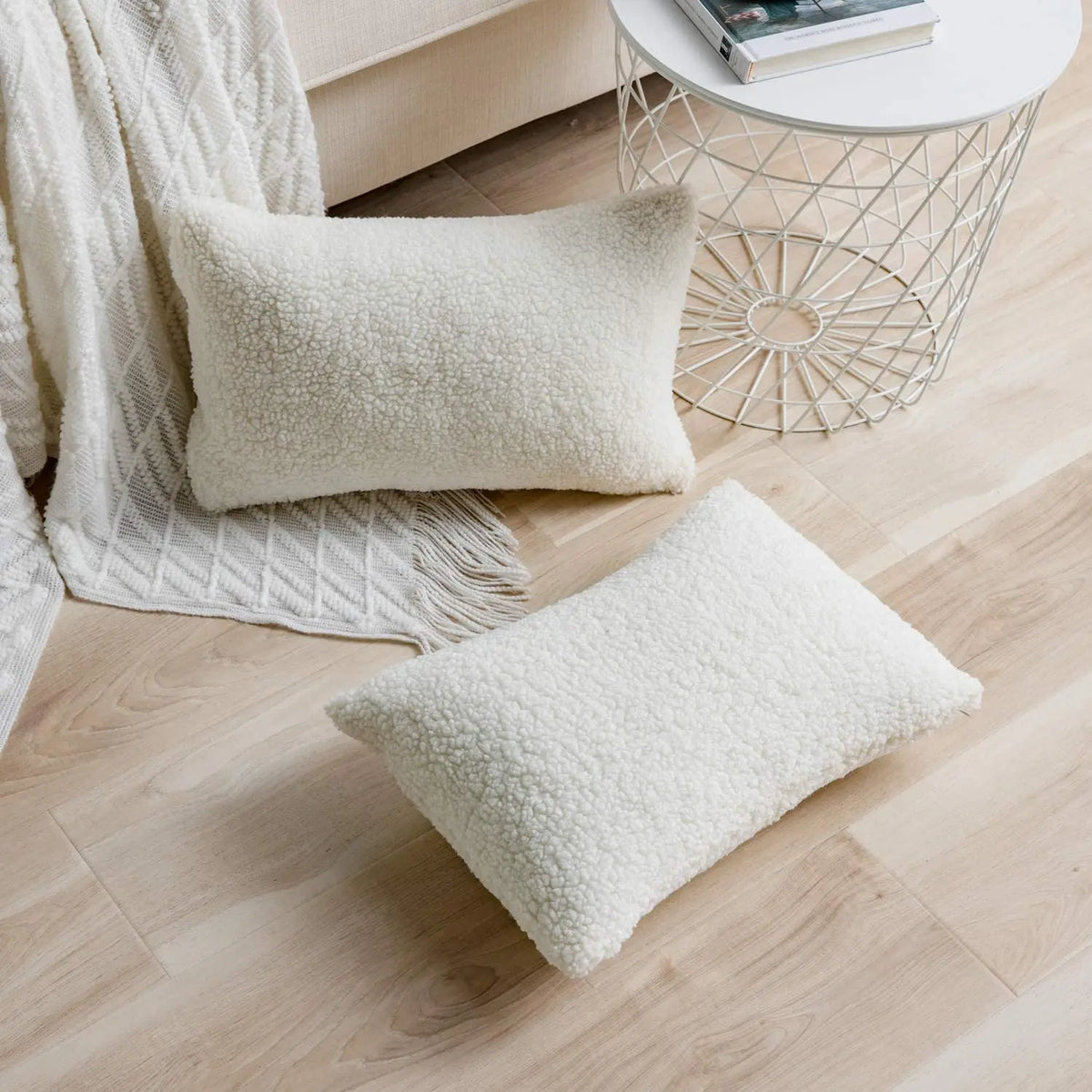 Château Dream - Housse de Coussin Blanche 30 x 50 cm