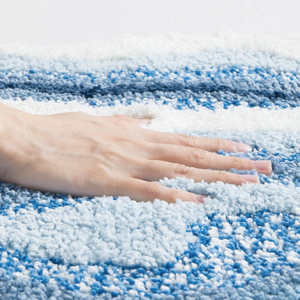 Tapis de bain microfibre, motif bord de mer