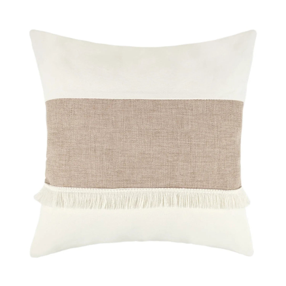 Bohème - Housse de Coussin Géométrique à Franges