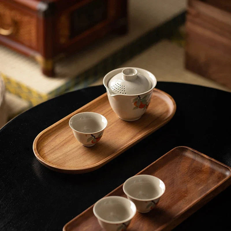 Handmade Solid Wood Tray, Round or Square