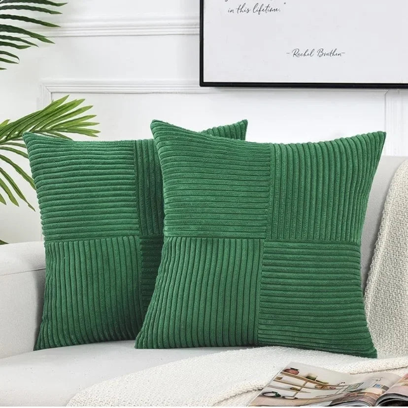 Quintessence - Lot de 2 Housses de Coussin Coton