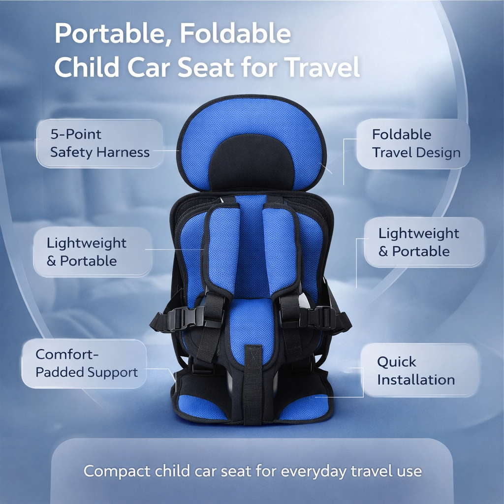 Siège Auto : Élégance et Sécurité – Design Pliable pour Enfants 2