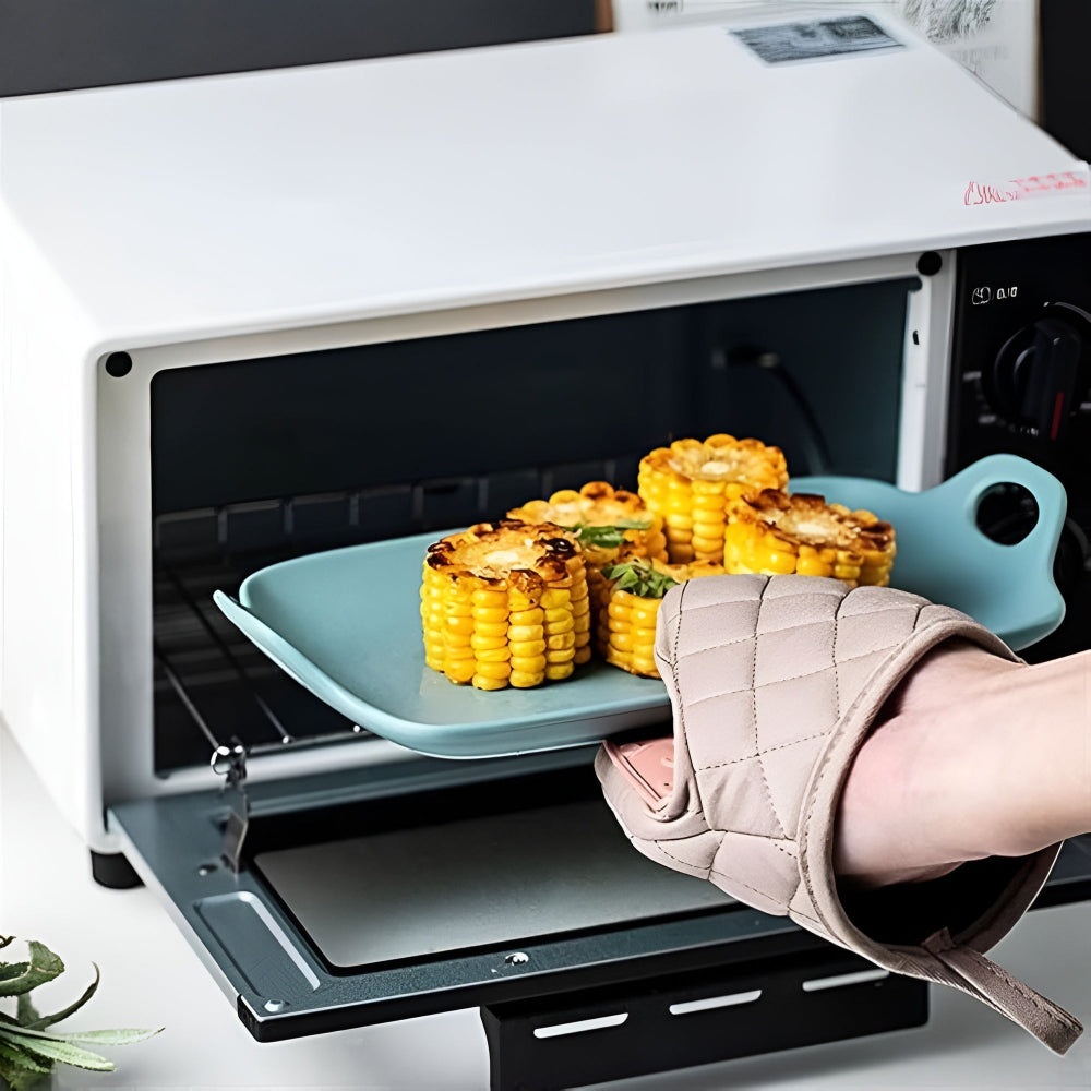 Quilted Silicone Oven Mitt with Cotton Lining