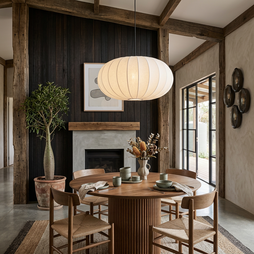 Silk Wabi-Sabi Pendant Light - Adjustable Height 3