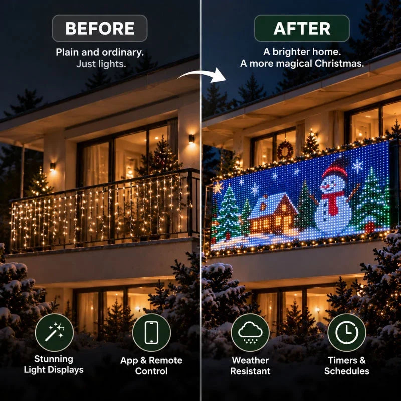 Outdoor RGBIC LED Net Lights