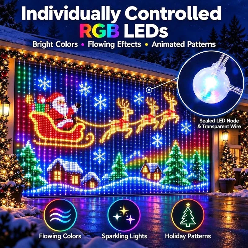 Outdoor RGBIC LED Net Lights