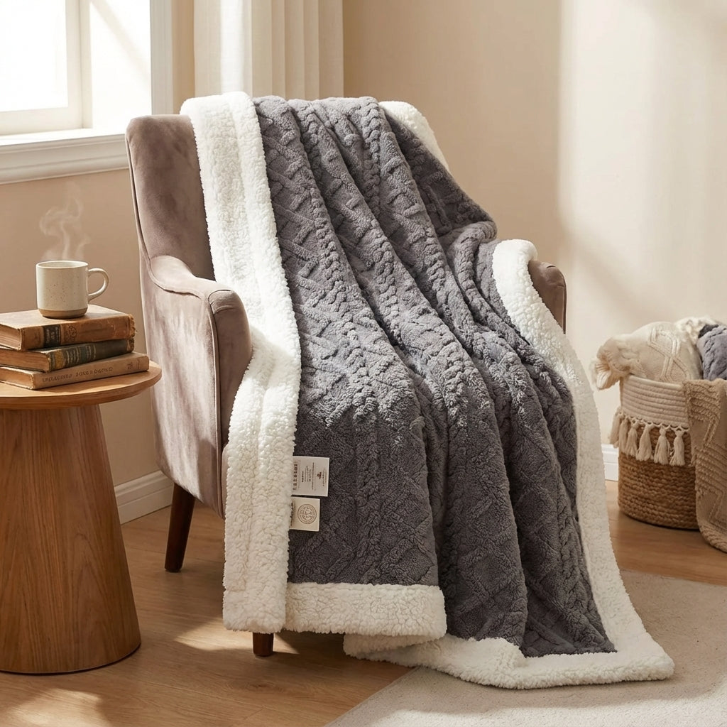 Plaid Réversible Sherpa Polaire Snuggle