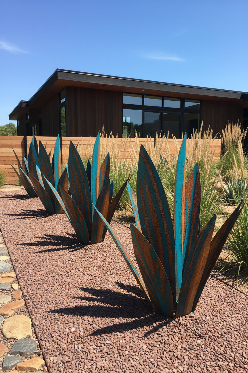 Statue de Jardin en Métal Agave | Élégance Naturelle et Durable pour Décoration Intérieure et Extérieure 0