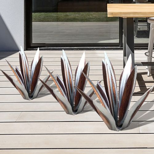 Statue de Jardin en Métal Agave | Élégance Naturelle et Durable pour Décoration Intérieure et Extérieure 10