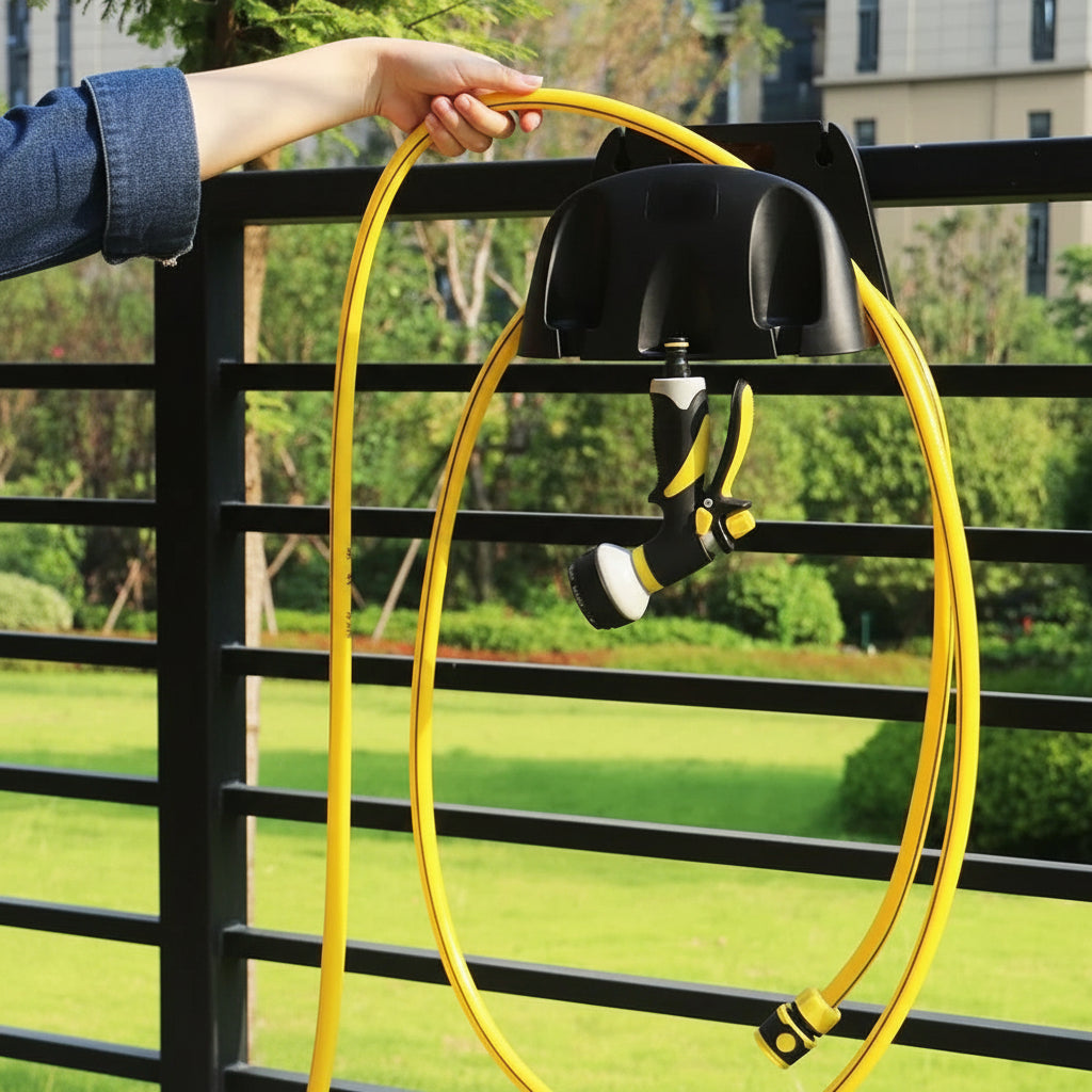 Support Mural Pour Tuyau Arrosage en ABS | Rangement Élégant et Pratique pour un Jardin Organisé 2