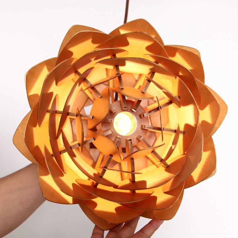 Suspension Bois : Élégance Naturelle en Lumière – Design Unique 5