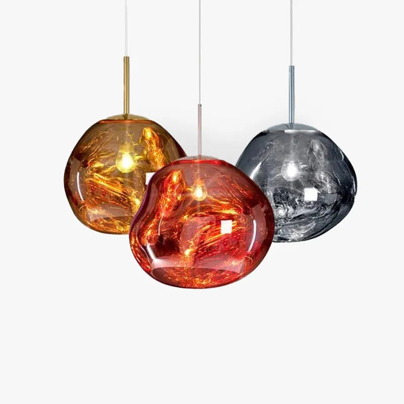 Suspension Design Organique en Verre Translucide | Élégance Contemporaine pour une Ambiance Accueillante 1
