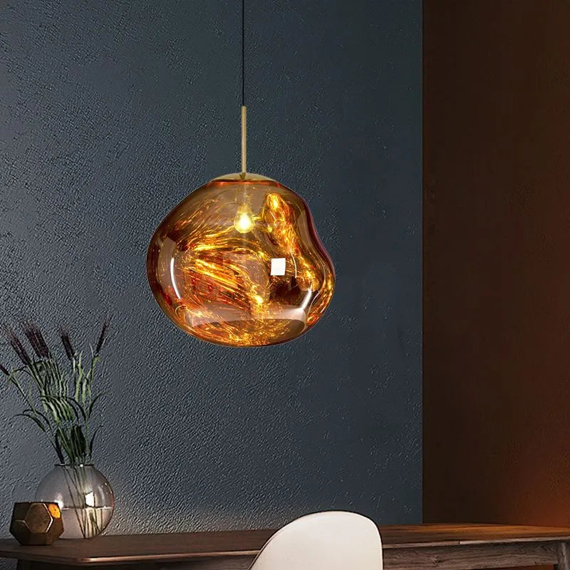 Suspension Design Organique en Verre Translucide | Élégance Contemporaine pour une Ambiance Accueillante 11