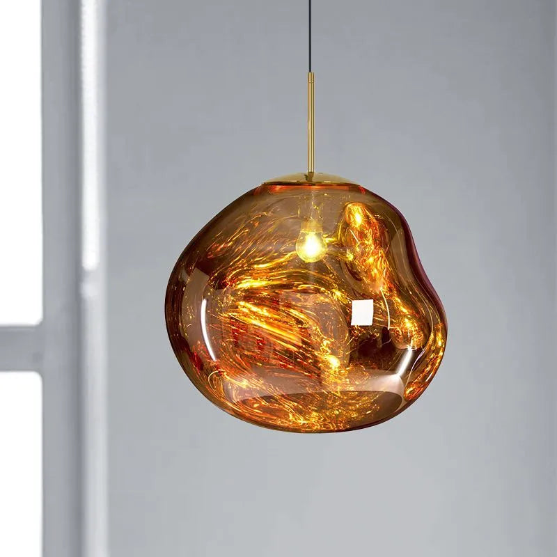 Suspension Design Organique en Verre Translucide | Élégance Contemporaine pour une Ambiance Accueillante 7