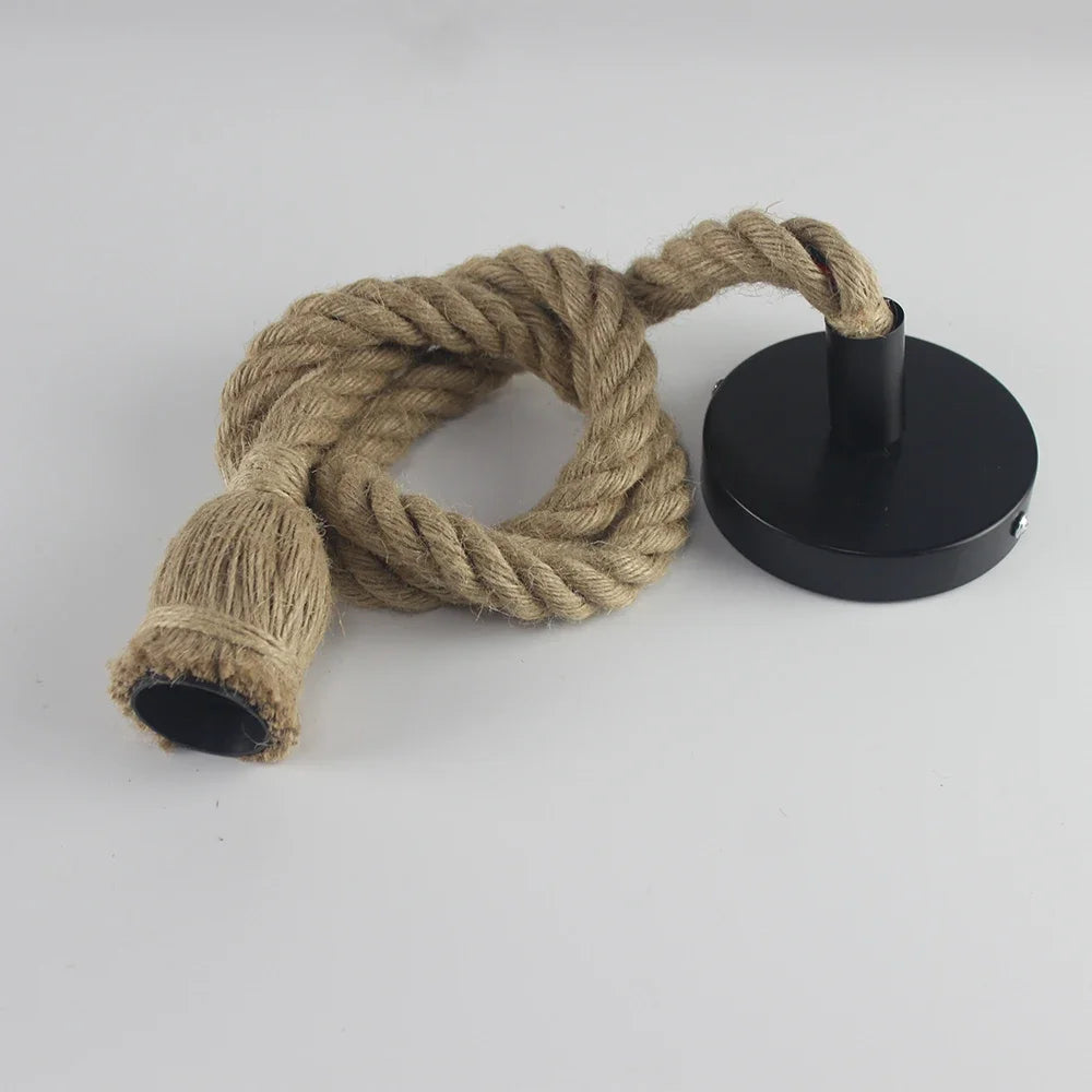 Suspension Élégante en Corde de Chanvre – Design Vintage 0