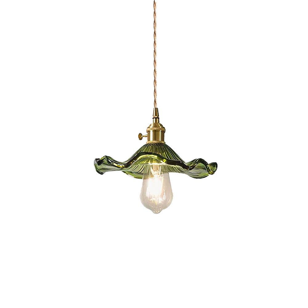 Suspension Élégante en Verre Fleuri – Design Hibiscus 6