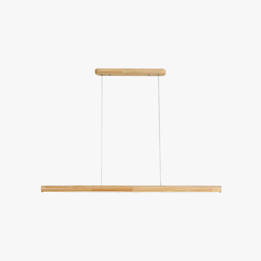 Suspension Linéaire en Bois et Métal | Éclairage Scandinave Élégant pour une Ambiance Chaleureuse 2