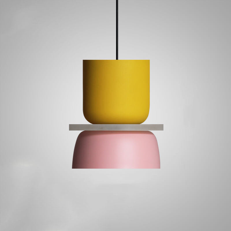 Suspension Lumineuse Scandinave Élégante en Métal Coloré 0