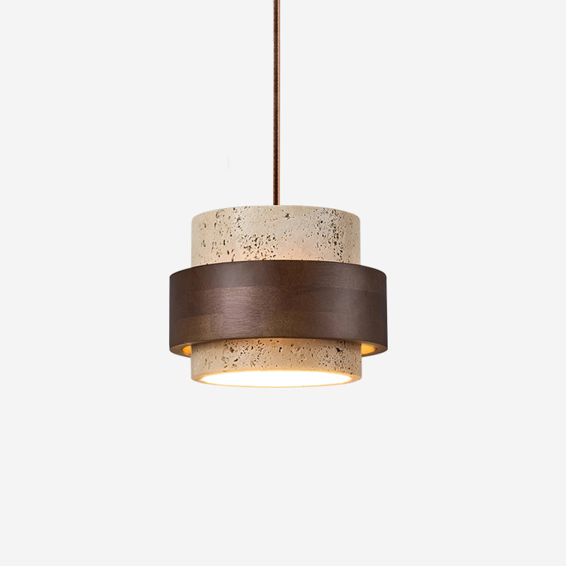 Suspension en Travertin Perra | Élégance Naturelle et Design Contemporain pour un Éclairage Ambiant 1