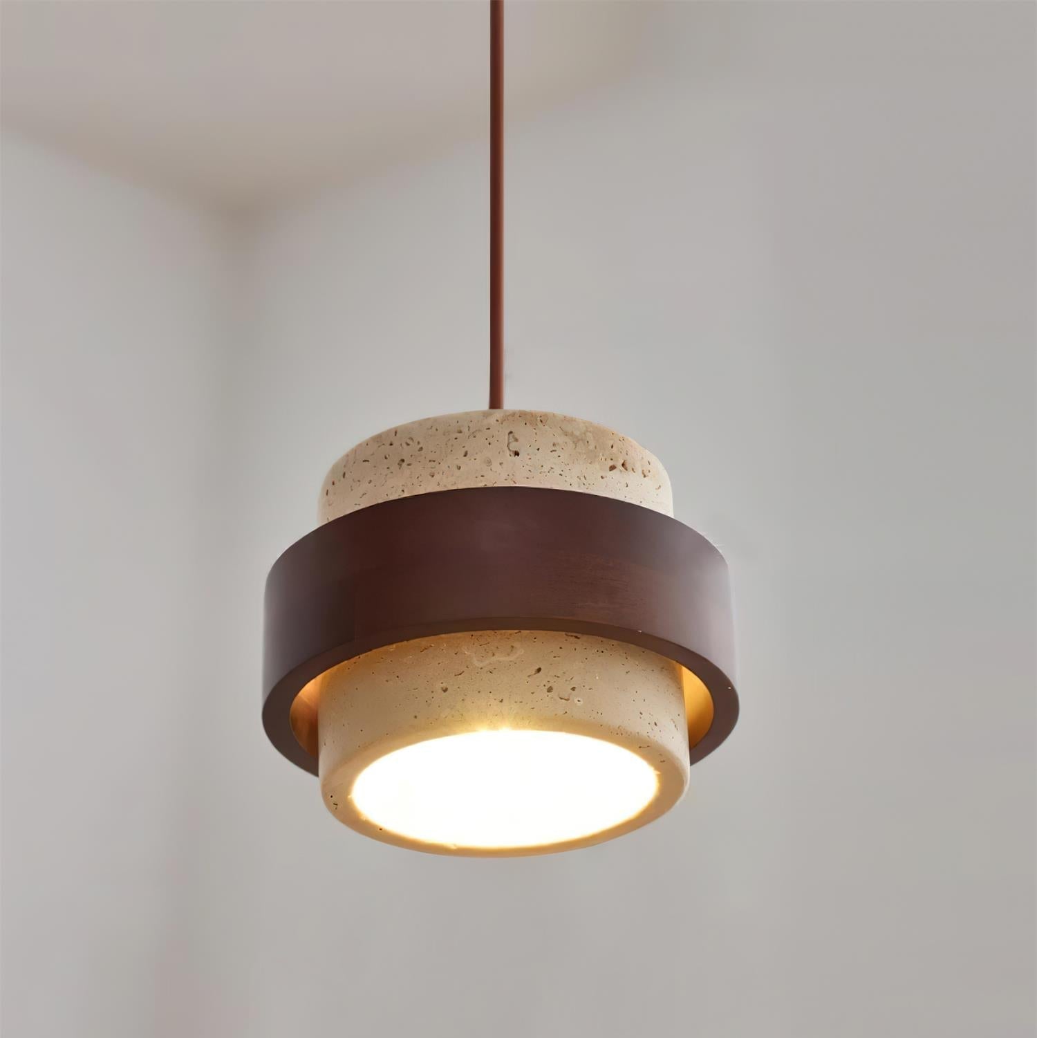 Suspension en Travertin Perra | Élégance Naturelle et Design Contemporain pour un Éclairage Ambiant 4