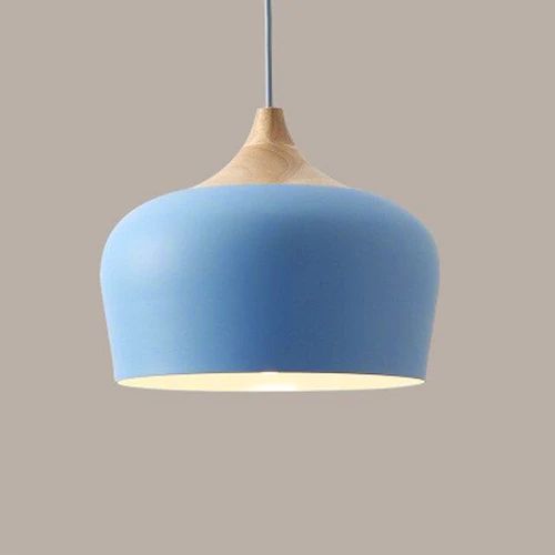 Suspensions Élégantes en Bois et Métal – Design Rétro Pastel 12